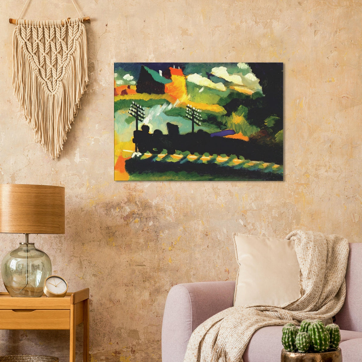 MURNAU VIEW WITH RAILWAY AND CASTLE 1909 Canvas | Wassily Kandinsky Canvas | Wassily Kandinsky Shop