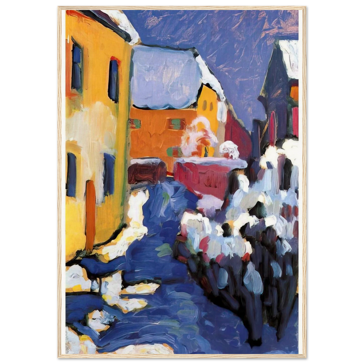 CEMETERY AND VICARAGE IN KOCHEL 1909 Framed Poster | Wassily Kandinsky Framed Prints Wall Art | Wassily Kandinsky Shop