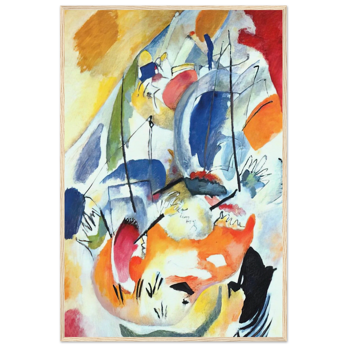 IMPROVISATION 31 SEA BATTLE 1913 Framed Poster | Wassily Kandinsky Framed Prints Wall Art | Wassily Kandinsky Shop