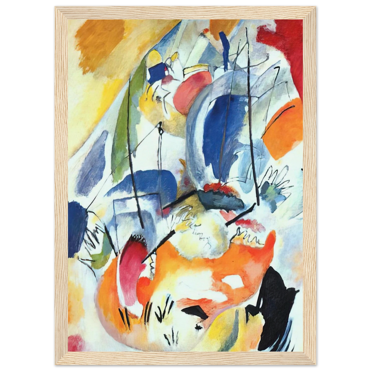 IMPROVISATION 31 SEA BATTLE 1913 Framed Poster | Wassily Kandinsky Framed Prints Wall Art | Wassily Kandinsky Shop