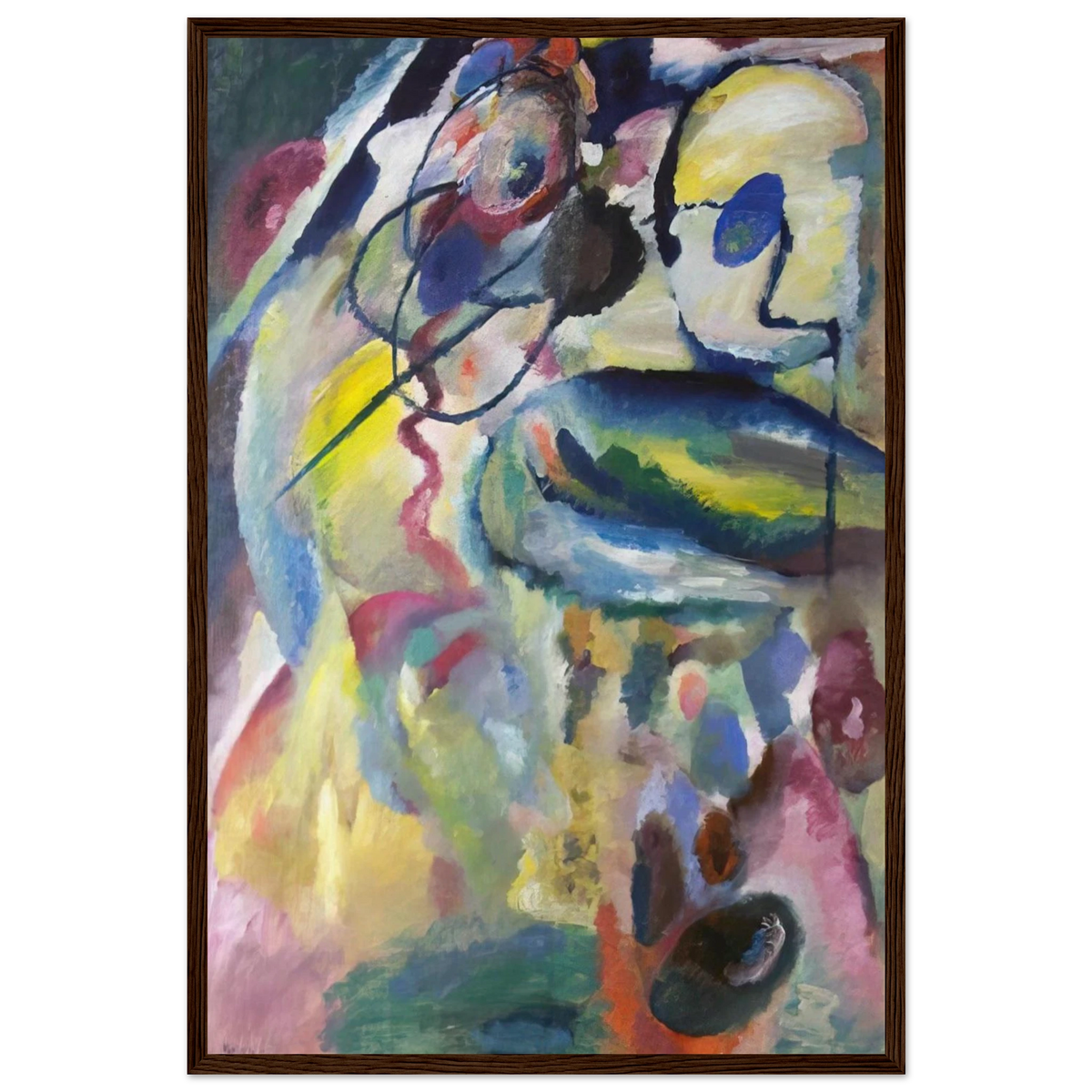 PICTURE WITH A CIRCLE 1911 Framed Poster | Wassily Kandinsky Framed Prints Wall Art | Wassily Kandinsky Shop