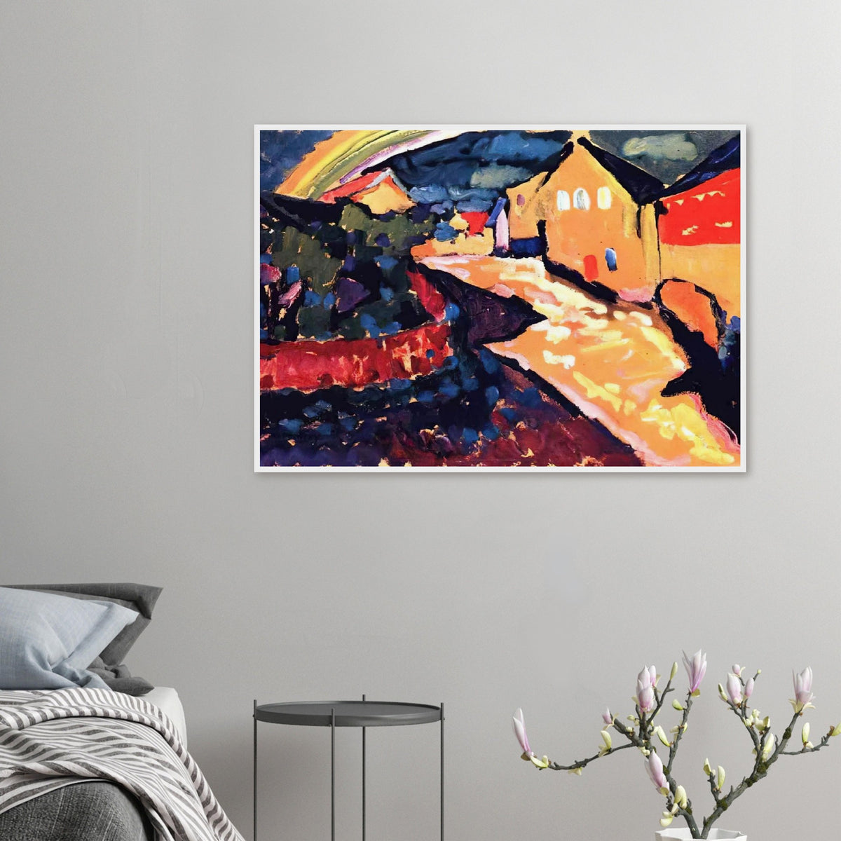 MURNAU WITH RAINBOW 1909 Framed Poster | Wassily Kandinsky Framed Prints Wall Art | Wassily Kandinsky Shop