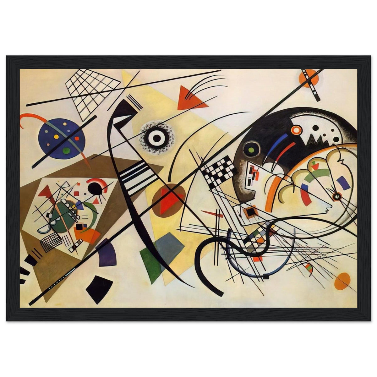 TRANSVERSE LINE 1923 Framed Poster | Wassily Kandinsky Framed Prints Wall Art | Wassily Kandinsky Shop