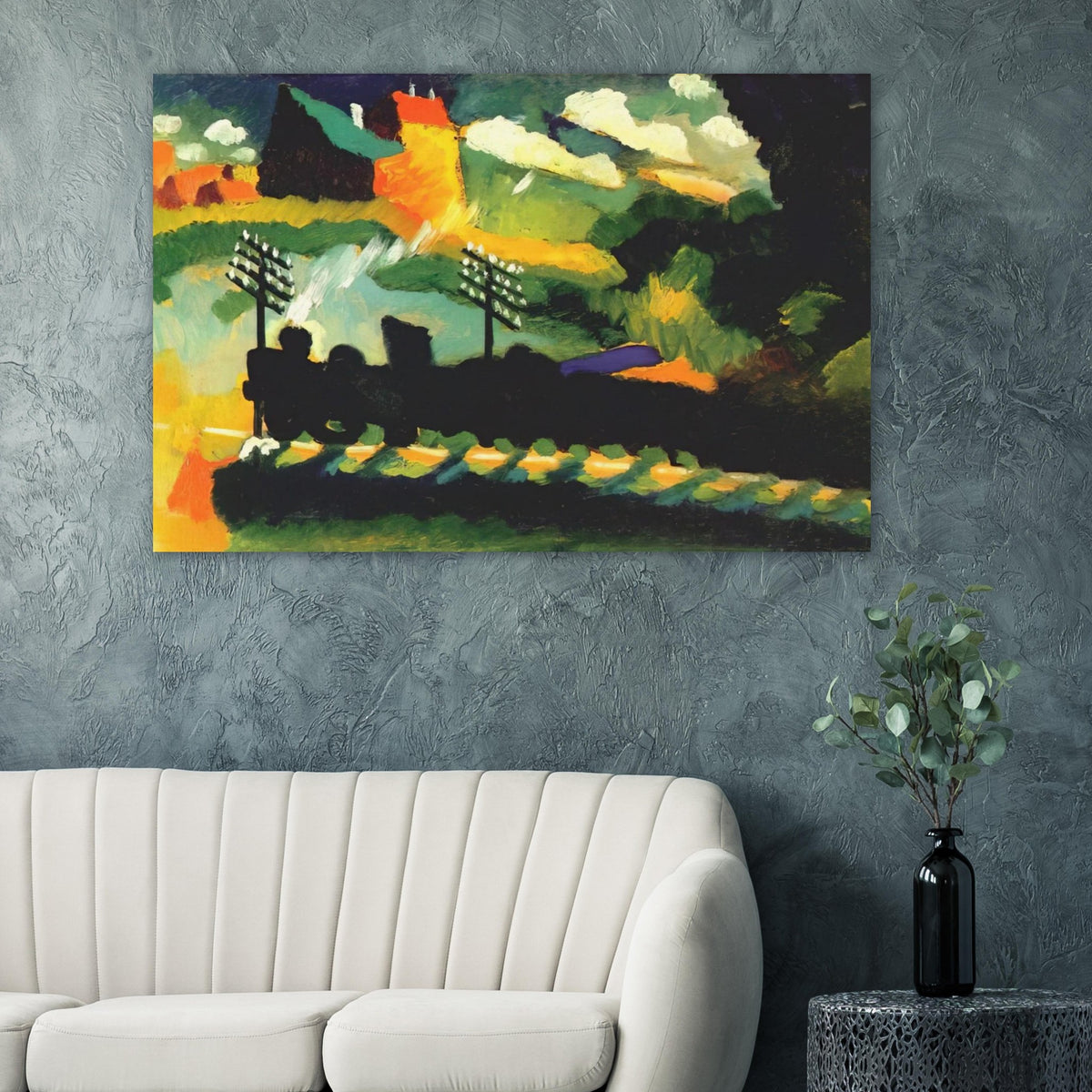MURNAU VIEW WITH RAILWAY AND CASTLE 1909 Poster | Wassily Kandinsky Poster | Wassily Kandinsky Shop