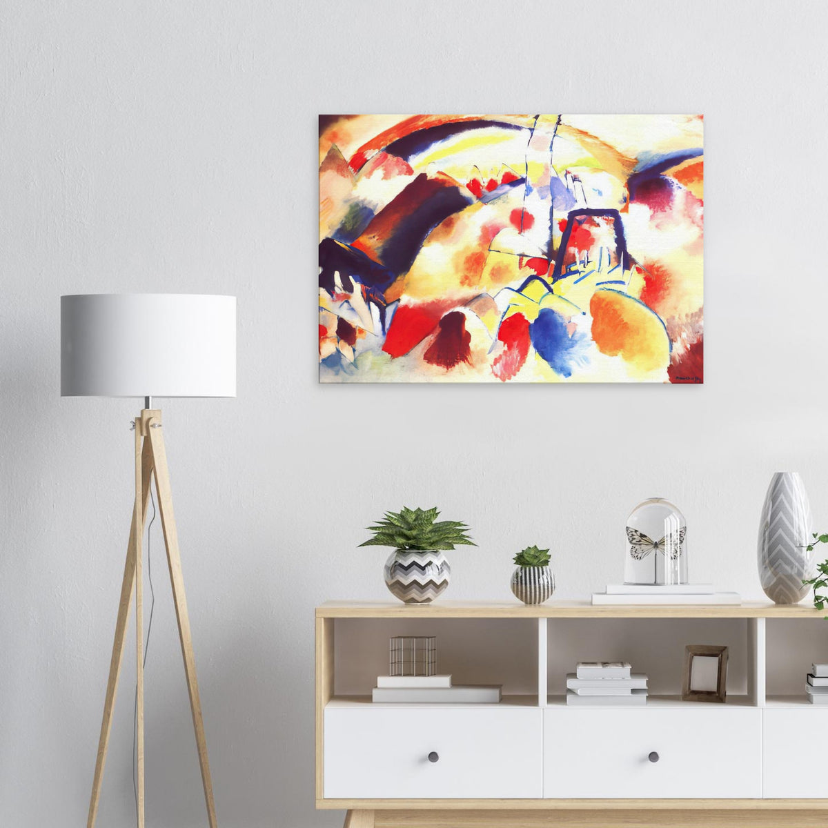 LANDSCAPE WITH RED SPOTS 1913 Canvas | Wassily Kandinsky Canvas | Wassily Kandinsky Shop