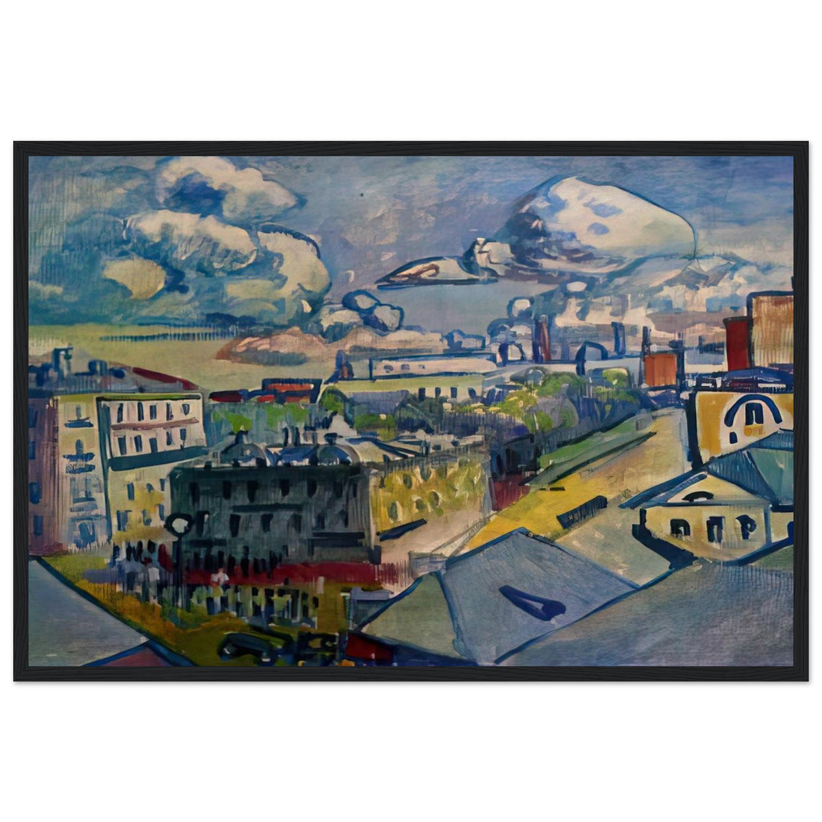 MOSCOW ZUBOVSKAYA SQUARE STUDY 1916 Framed Poster | Wassily Kandinsky Framed Prints Wall Art | Wassily Kandinsky Shop