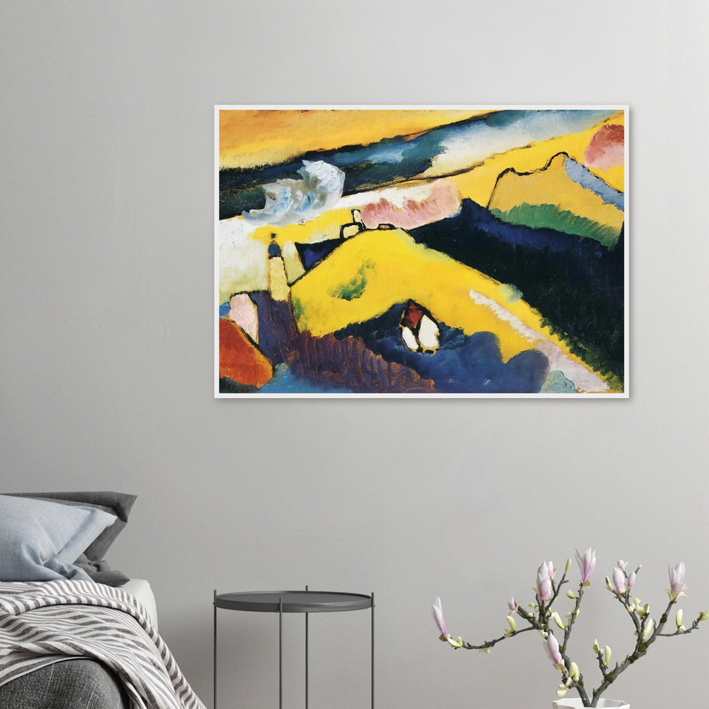 MOUNTAIN LANDSCAPE WITH CHURCH 1910 Framed Poster | Wassily Kandinsky Framed Prints Wall Art | Wassily Kandinsky Shop