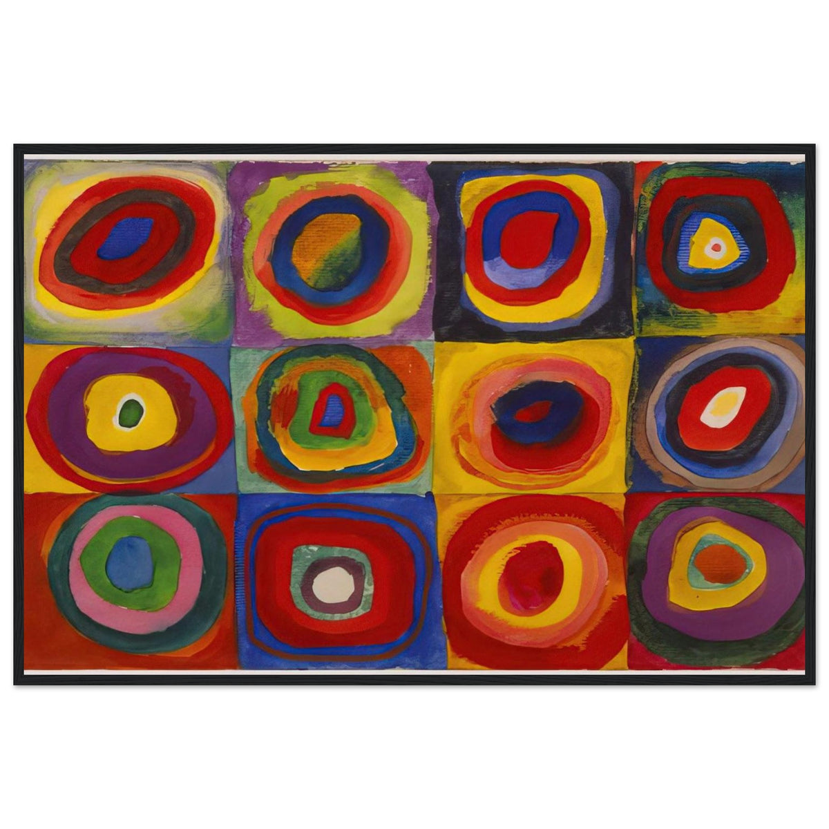 COLOR STUDY SQUARES WITH CONCENTRIC CIRCLES 1913 Framed Poster | Wassily Kandinsky Framed Prints Wall Art | Wassily Kandinsky Shop