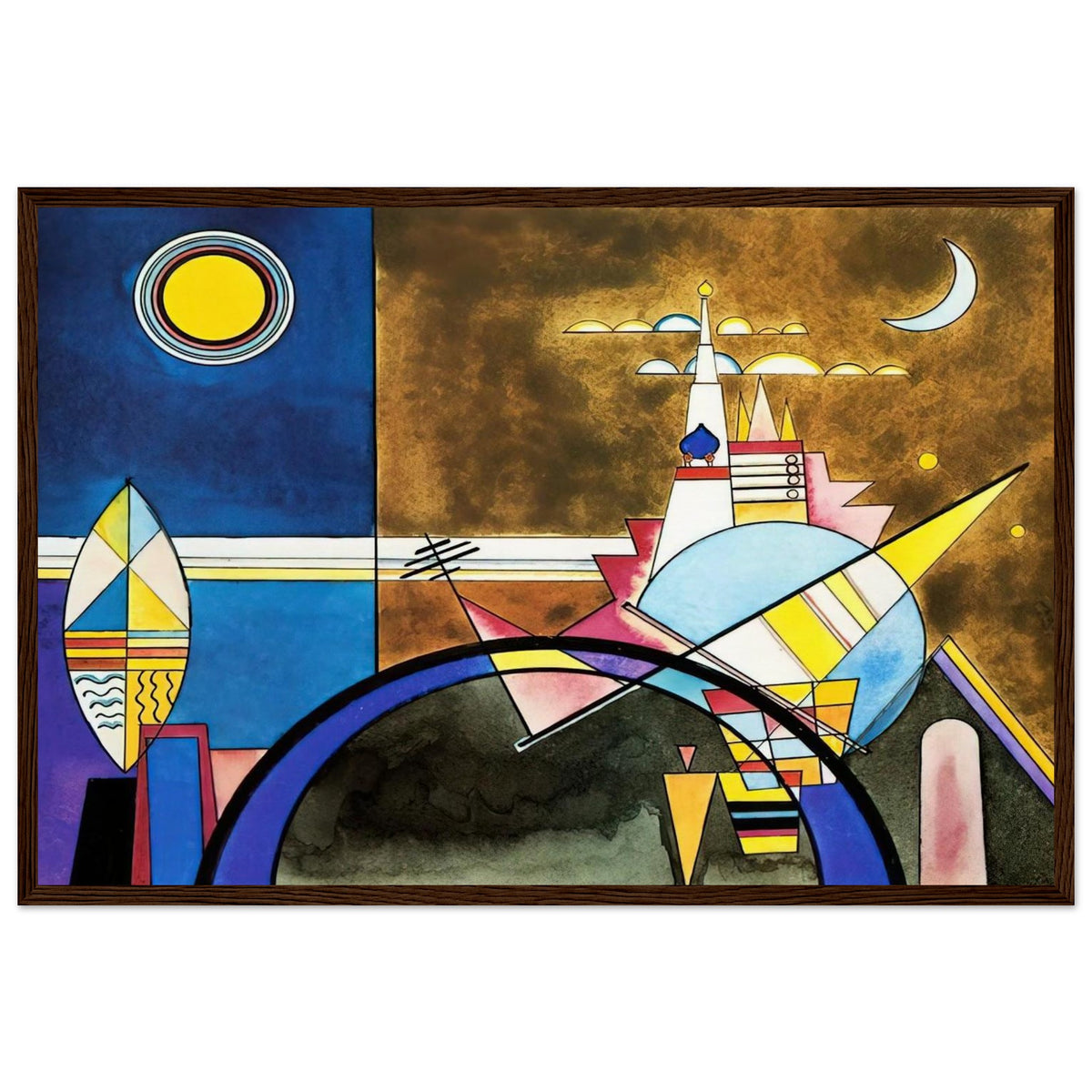 PICTURE XVI THE GREAT GATE OF KIEV STAGE SET FOR MUSSORGSKY S PICTURES AT AN EXHIBITION IN 1928 Framed Poster | Wassily Kandinsky Framed Prints Wall Art | Wassily Kandinsky Shop