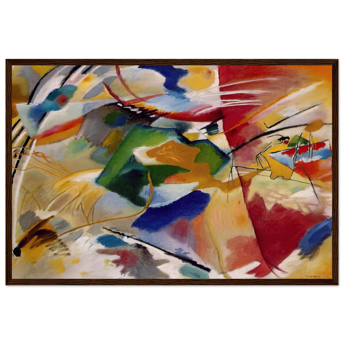 PAINTING WITH GREEN CENTER 1913 Framed Poster | Wassily Kandinsky Framed Prints Wall Art | Wassily Kandinsky Shop