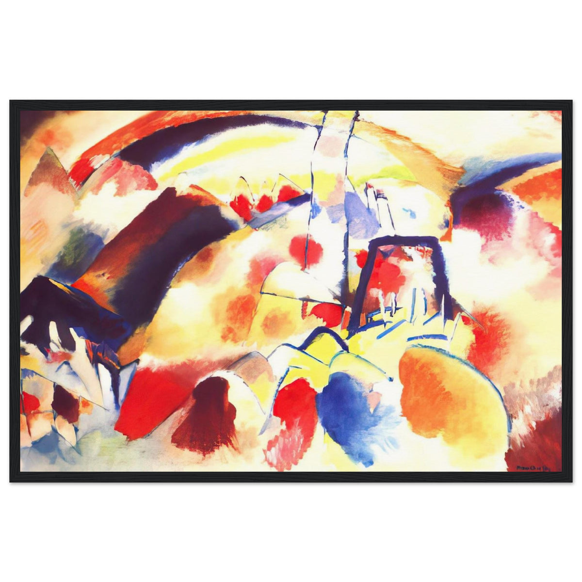 LANDSCAPE WITH RED SPOTS 1913 Framed Poster | Wassily Kandinsky Framed Prints Wall Art | Wassily Kandinsky Shop
