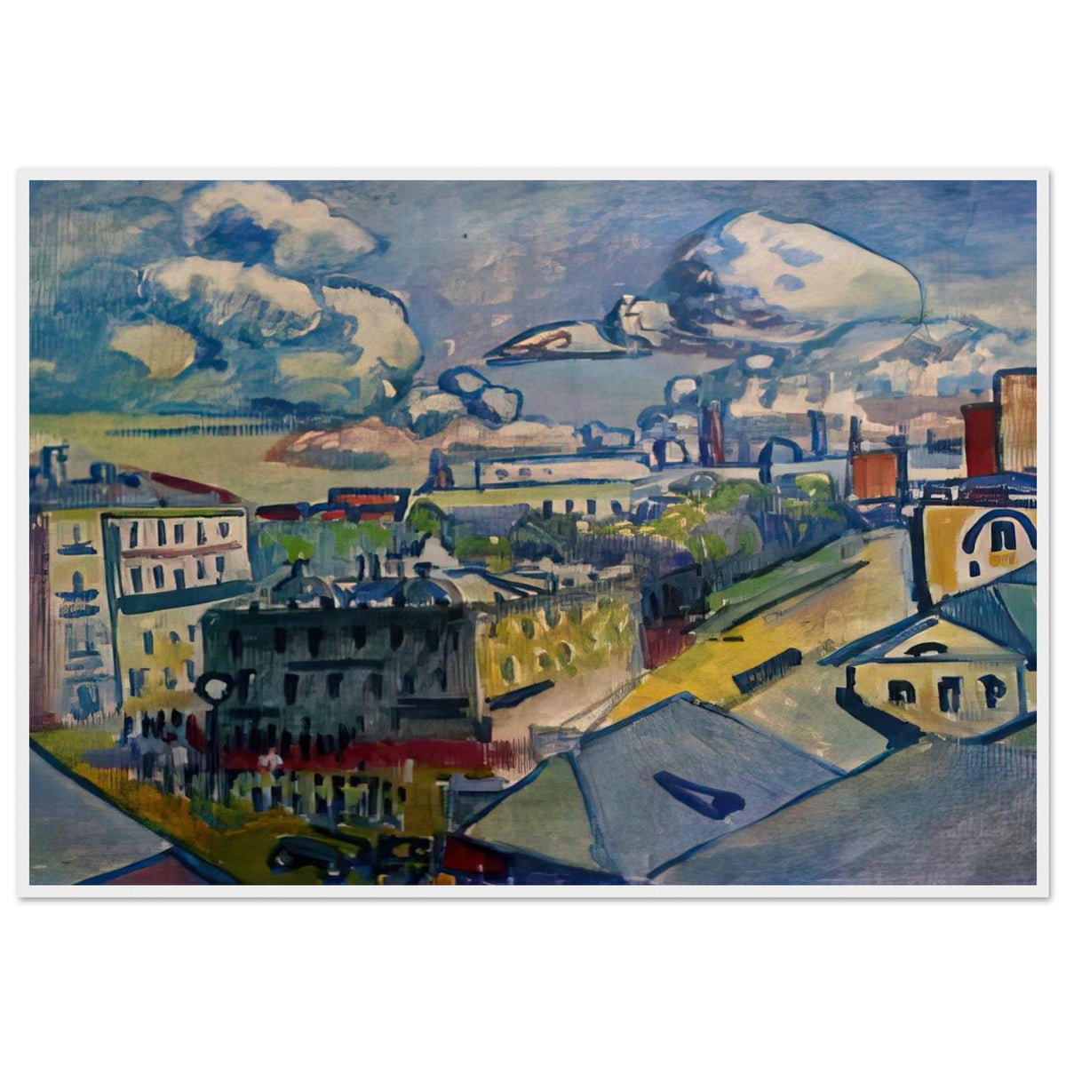 MOSCOW ZUBOVSKAYA SQUARE STUDY 1916 Framed Poster | Wassily Kandinsky Framed Prints Wall Art | Wassily Kandinsky Shop