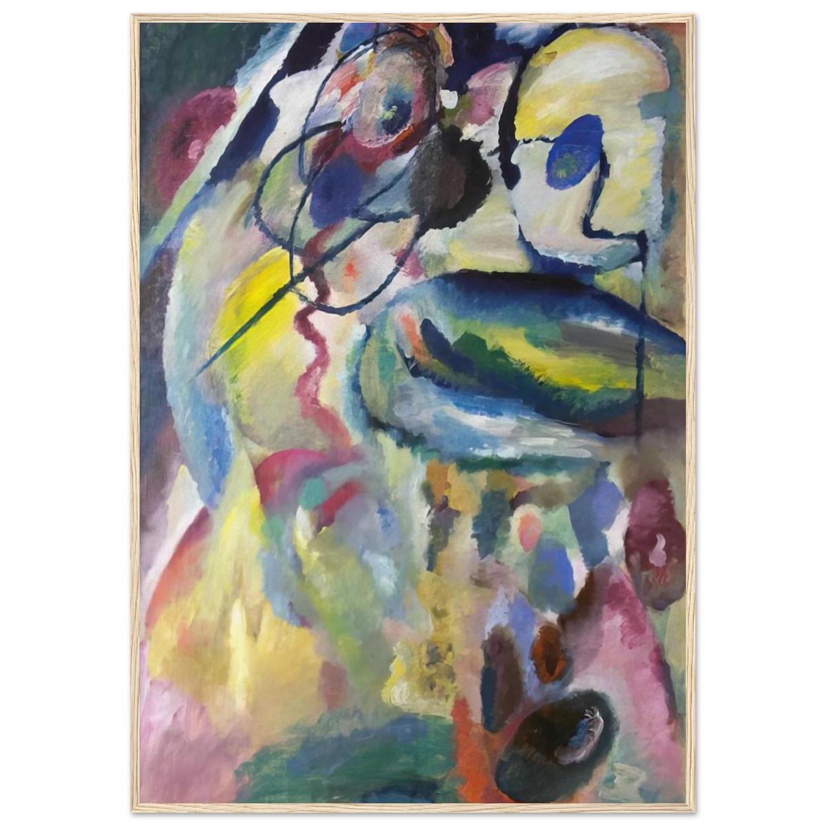 PICTURE WITH A CIRCLE 1911 Framed Poster | Wassily Kandinsky Framed Prints Wall Art | Wassily Kandinsky Shop