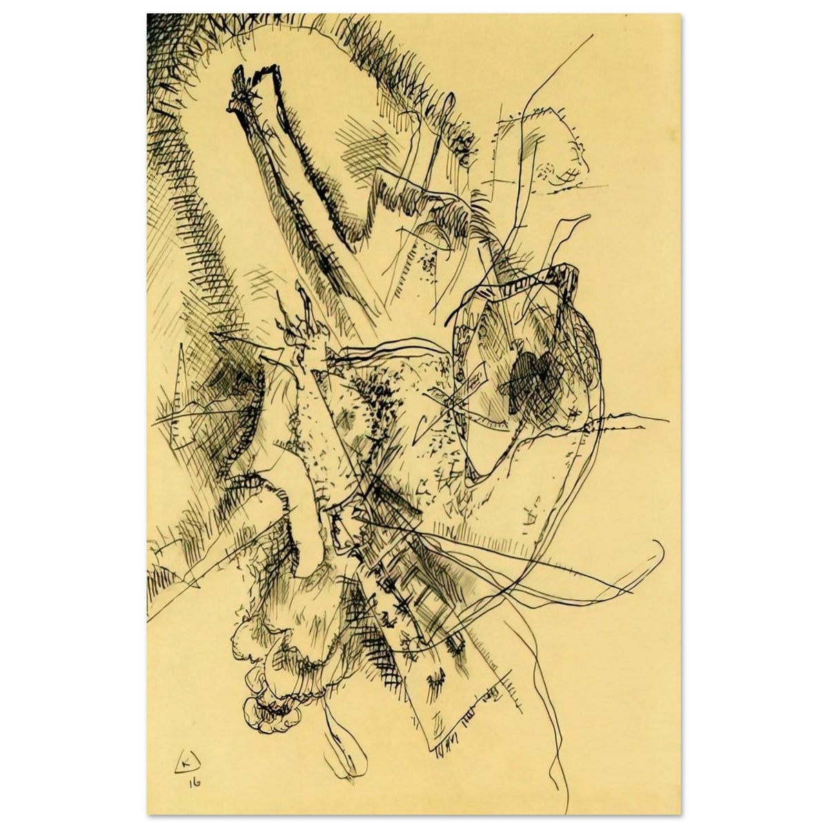 DRAWING FOR ETCHING II 1916 Poster | Wassily Kandinsky Poster | Wassily Kandinsky Shop