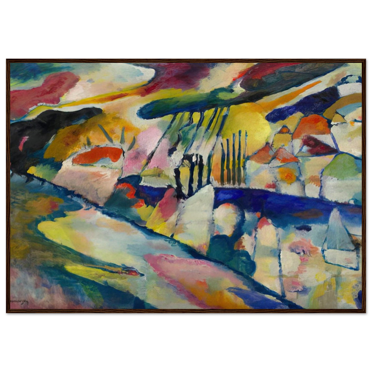 LANDSCAPE WITH RAIN 1913 Framed Poster | Wassily Kandinsky Framed Prints Wall Art | Wassily Kandinsky Shop