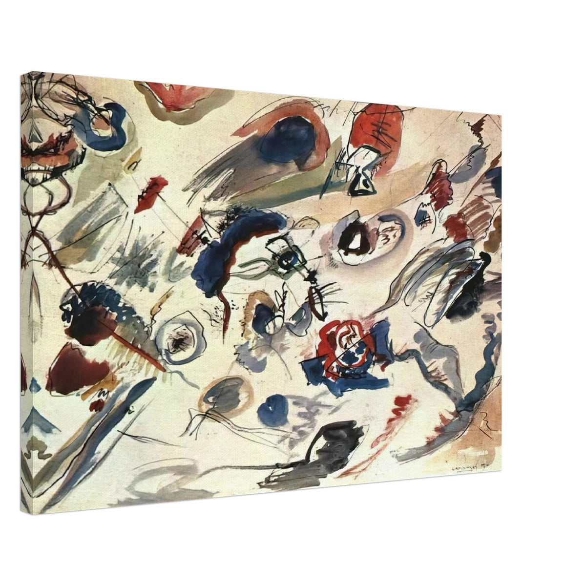 FIRST ABSTRACT WATERCOLOR 1910 Canvas | Wassily Kandinsky Canvas | Wassily Kandinsky Shop