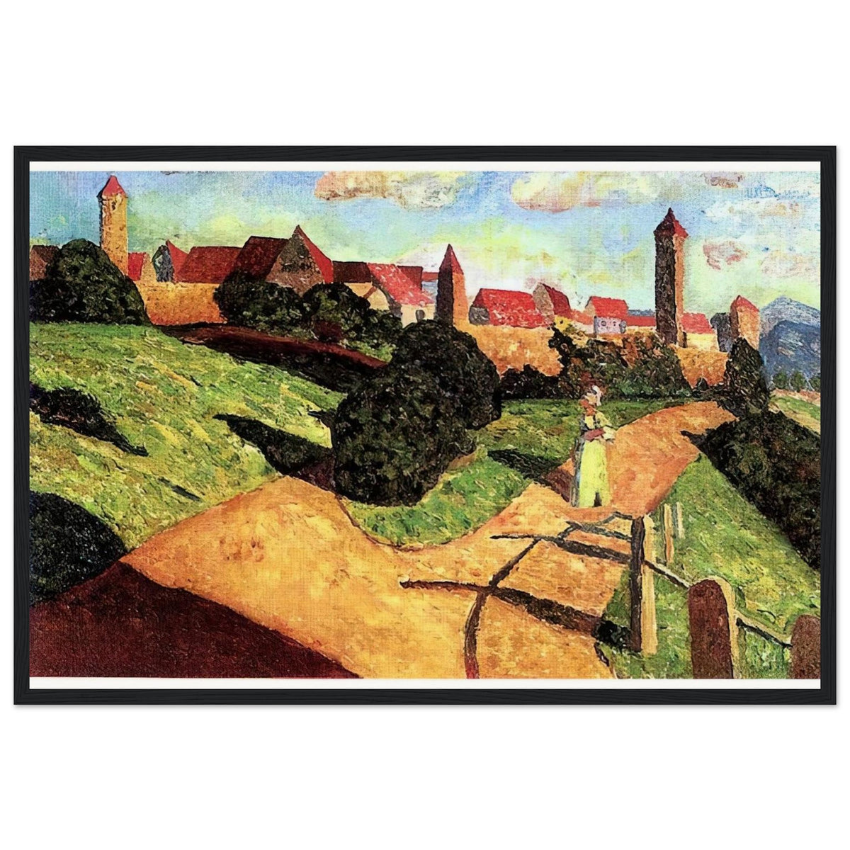 OLD TOWN II 1902 Framed Poster | Wassily Kandinsky Framed Prints Wall Art | Wassily Kandinsky Shop