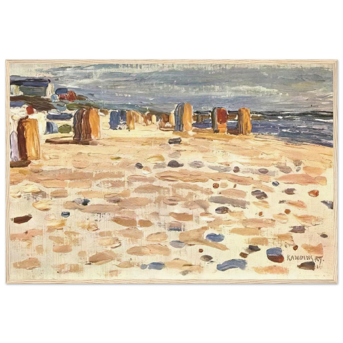 BEACH BASKETS IN HOLLAND 1904 Framed Poster | Wassily Kandinsky Framed Prints Wall Art | Wassily Kandinsky Shop