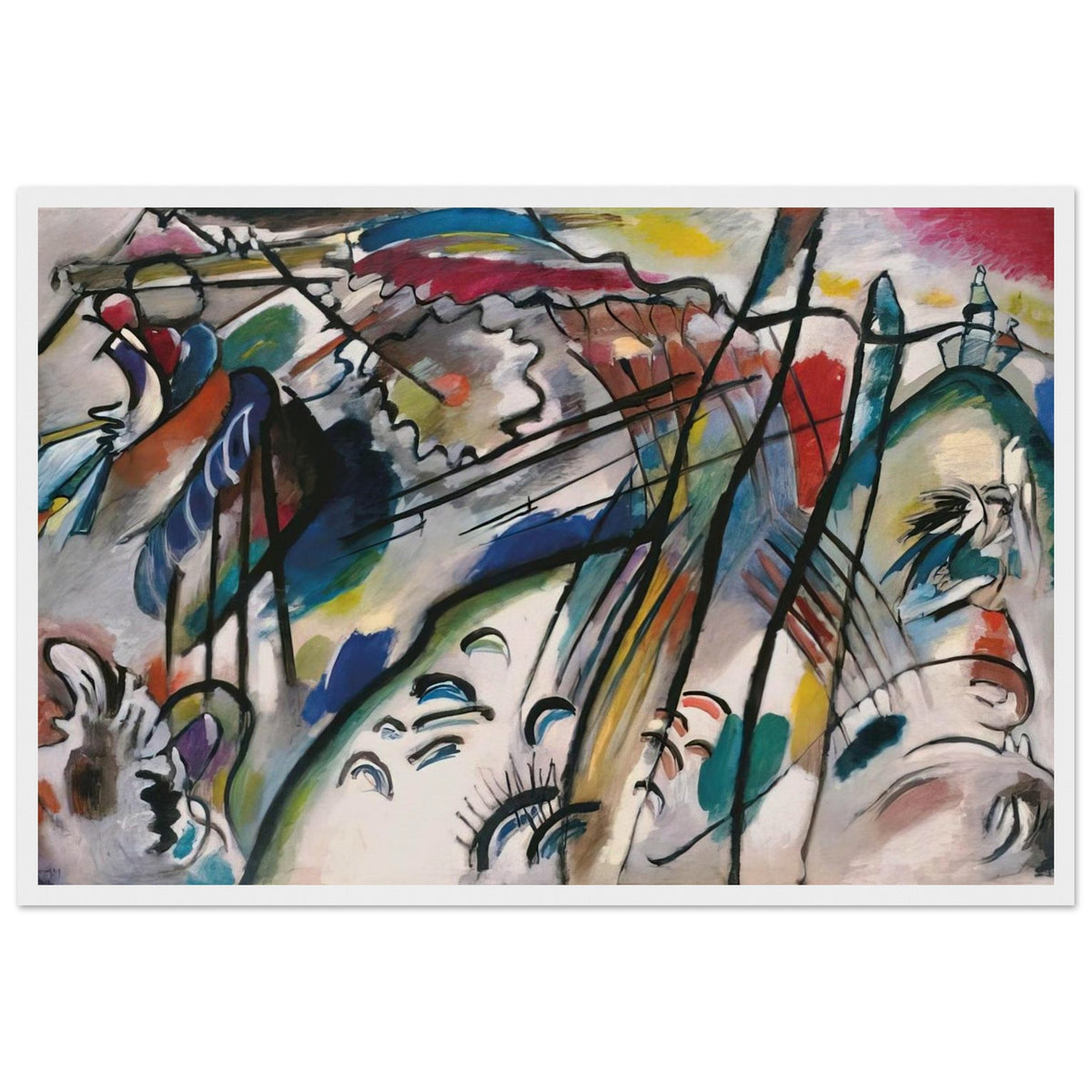 IMPROVISATION 28 SECOND VERSION 1912 Framed Poster | Wassily Kandinsky Framed Prints Wall Art | Wassily Kandinsky Shop