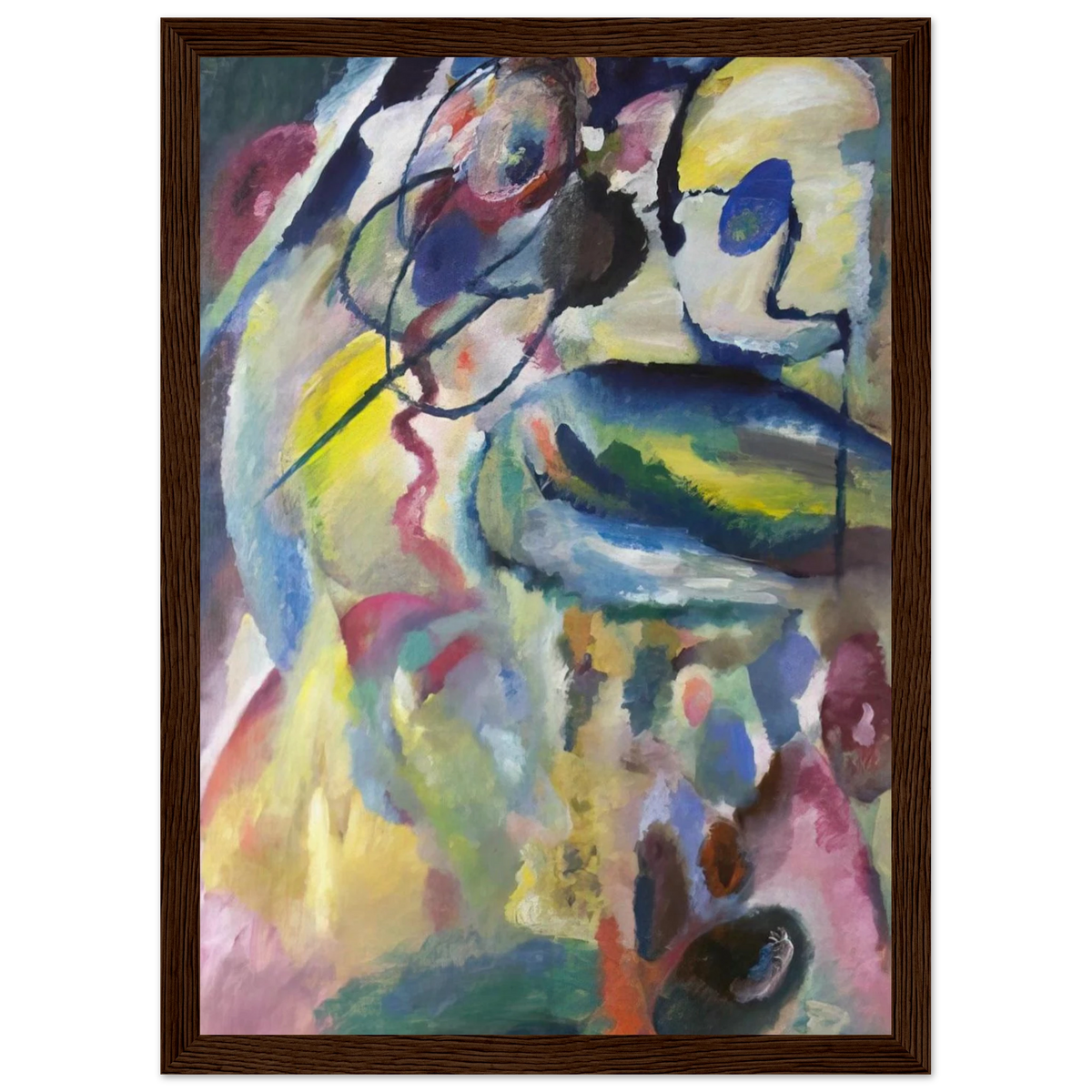 PICTURE WITH A CIRCLE 1911 Framed Poster | Wassily Kandinsky Framed Prints Wall Art | Wassily Kandinsky Shop