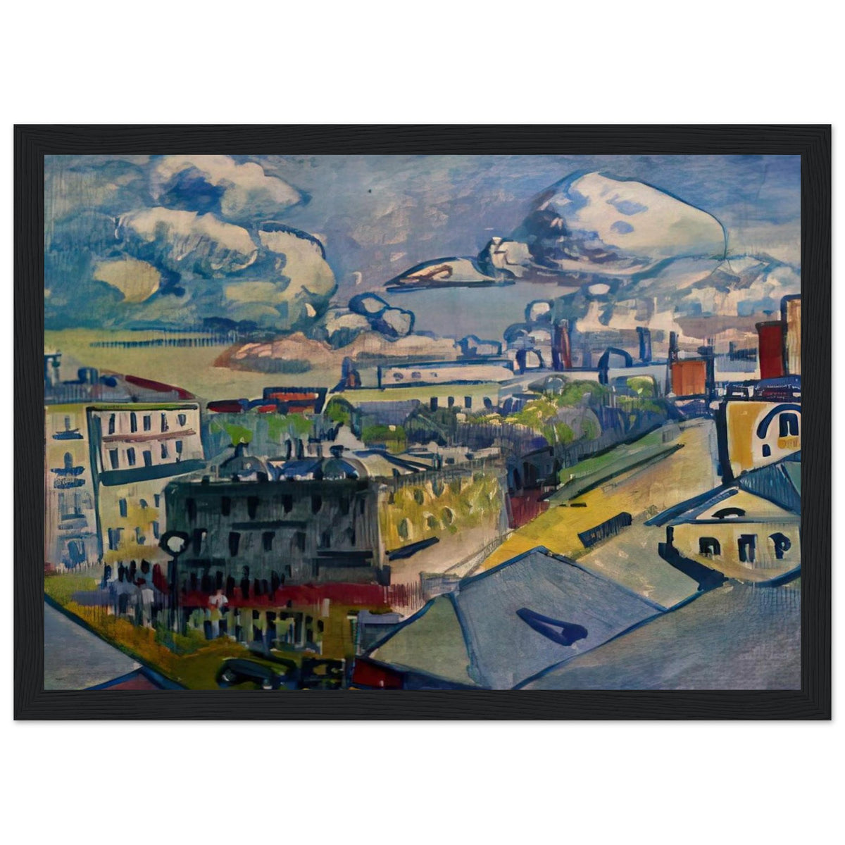 MOSCOW ZUBOVSKAYA SQUARE STUDY 1916 Framed Poster | Wassily Kandinsky Framed Prints Wall Art | Wassily Kandinsky Shop