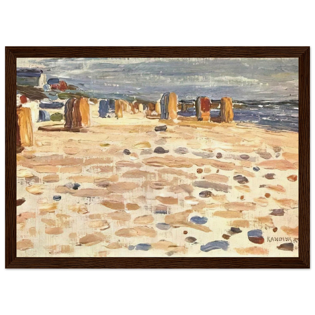 BEACH BASKETS IN HOLLAND 1904 Framed Poster | Wassily Kandinsky Framed Prints Wall Art | Wassily Kandinsky Shop