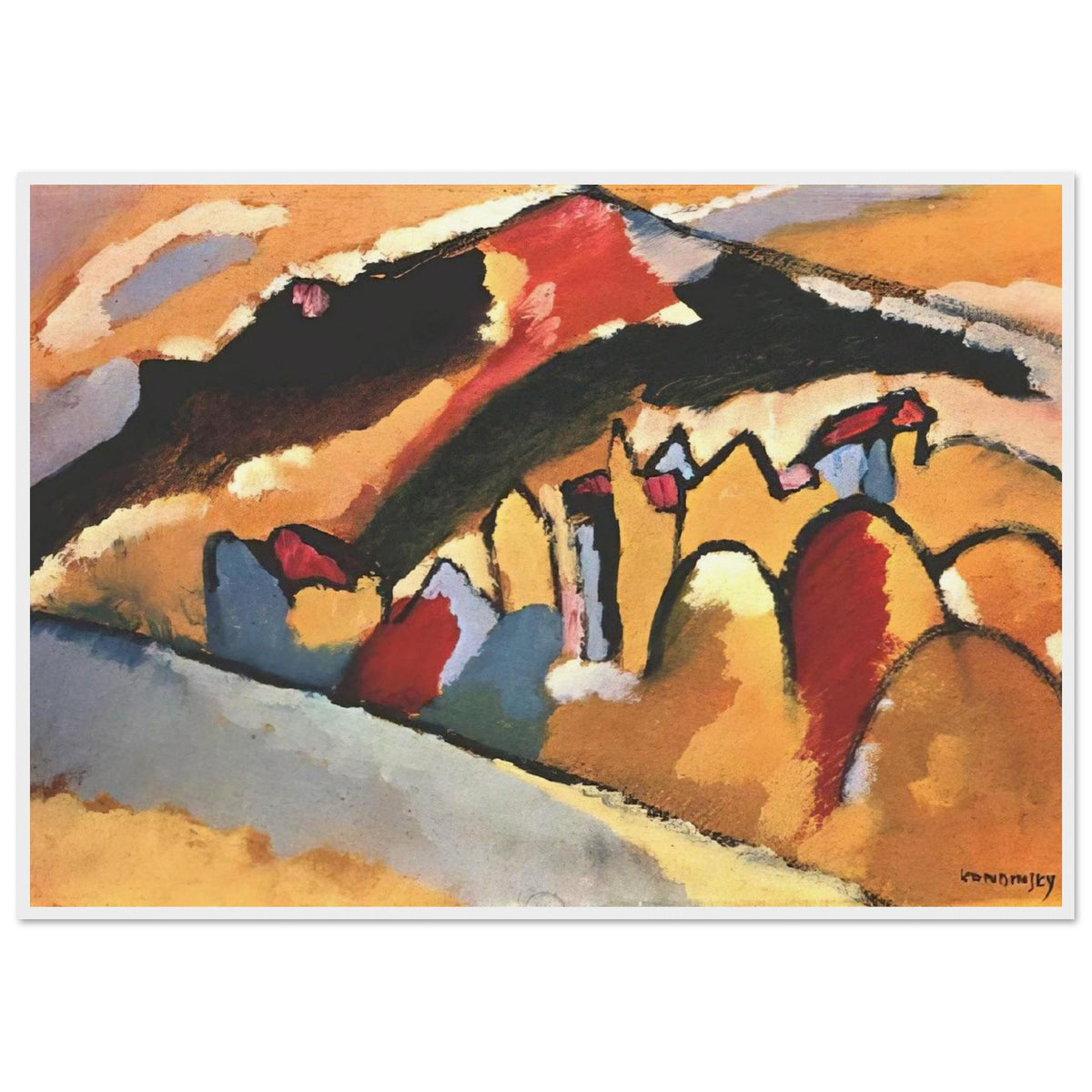 STUDY FOR AUTUMN 1909 Framed Poster | Wassily Kandinsky Framed Prints Wall Art | Wassily Kandinsky Shop