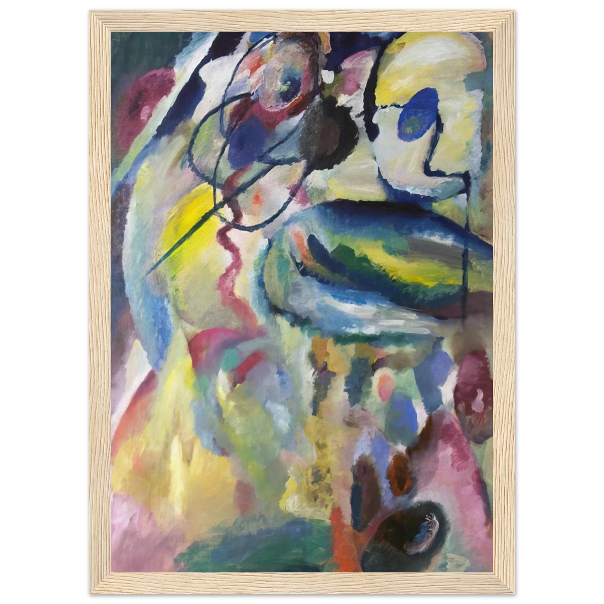 PICTURE WITH A CIRCLE 1911 Framed Poster | Wassily Kandinsky Framed Prints Wall Art | Wassily Kandinsky Shop