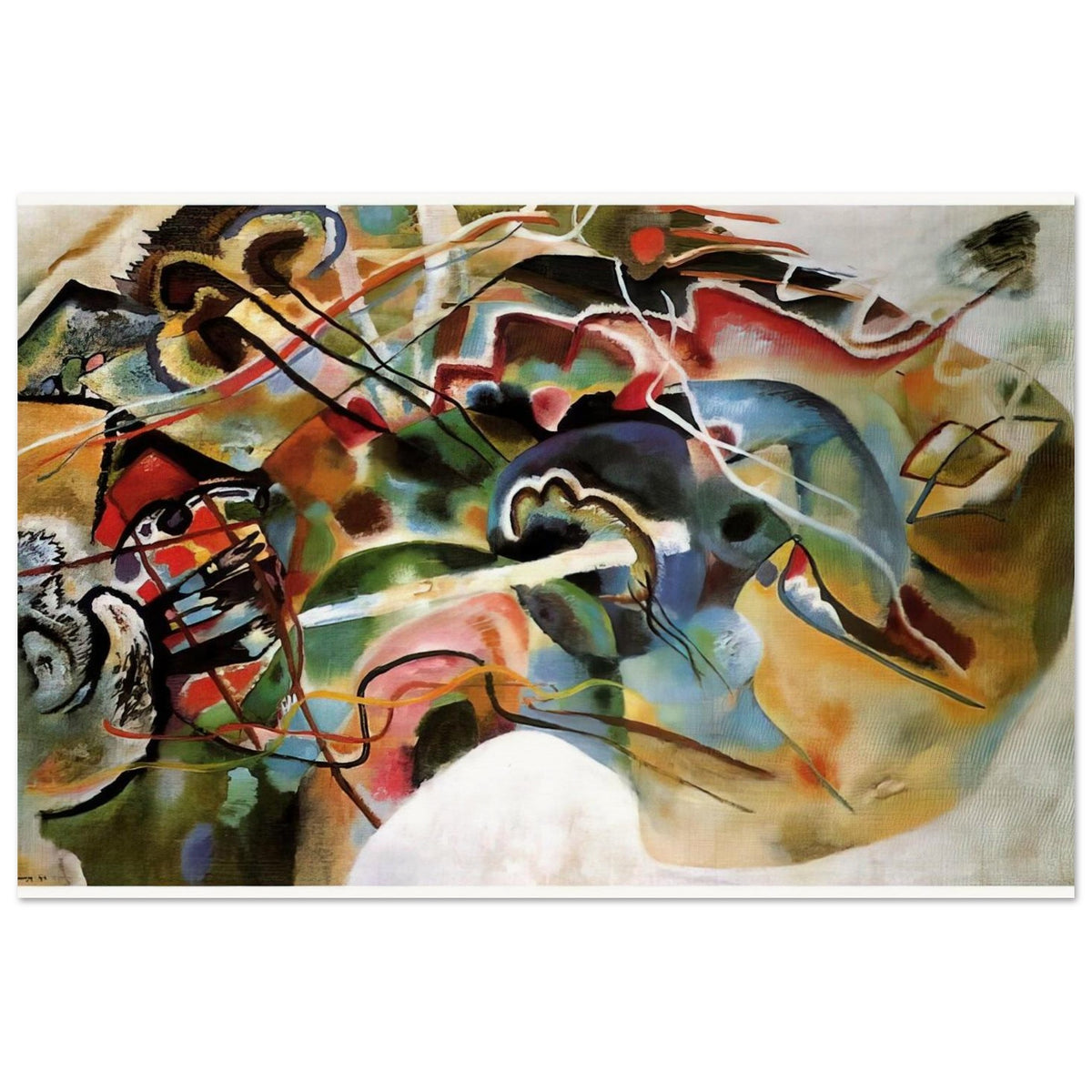 PICTURE WITH A WHITE BORDER 1913 Poster | Wassily Kandinsky Poster | Wassily Kandinsky Shop