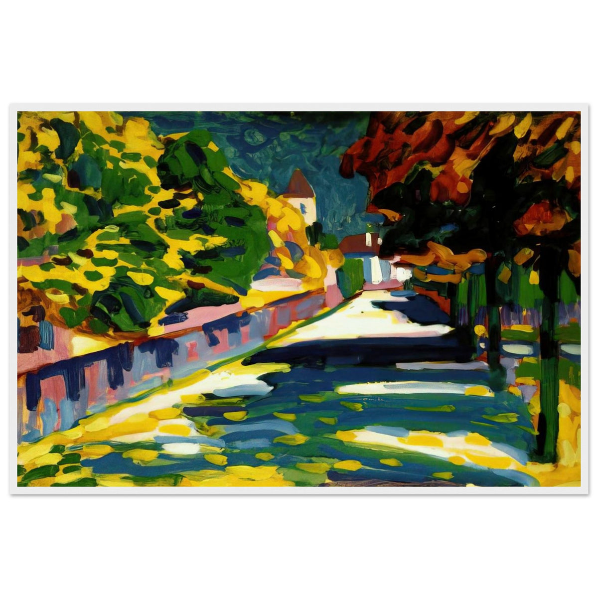 AUTUMN IN BAVARIA 1908 Framed Poster | Wassily Kandinsky Framed Prints Wall Art | Wassily Kandinsky Shop