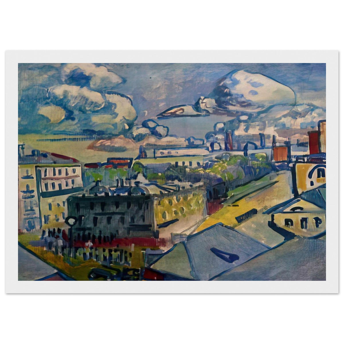 MOSCOW ZUBOVSKAYA SQUARE STUDY 1916 Framed Poster | Wassily Kandinsky Framed Prints Wall Art | Wassily Kandinsky Shop