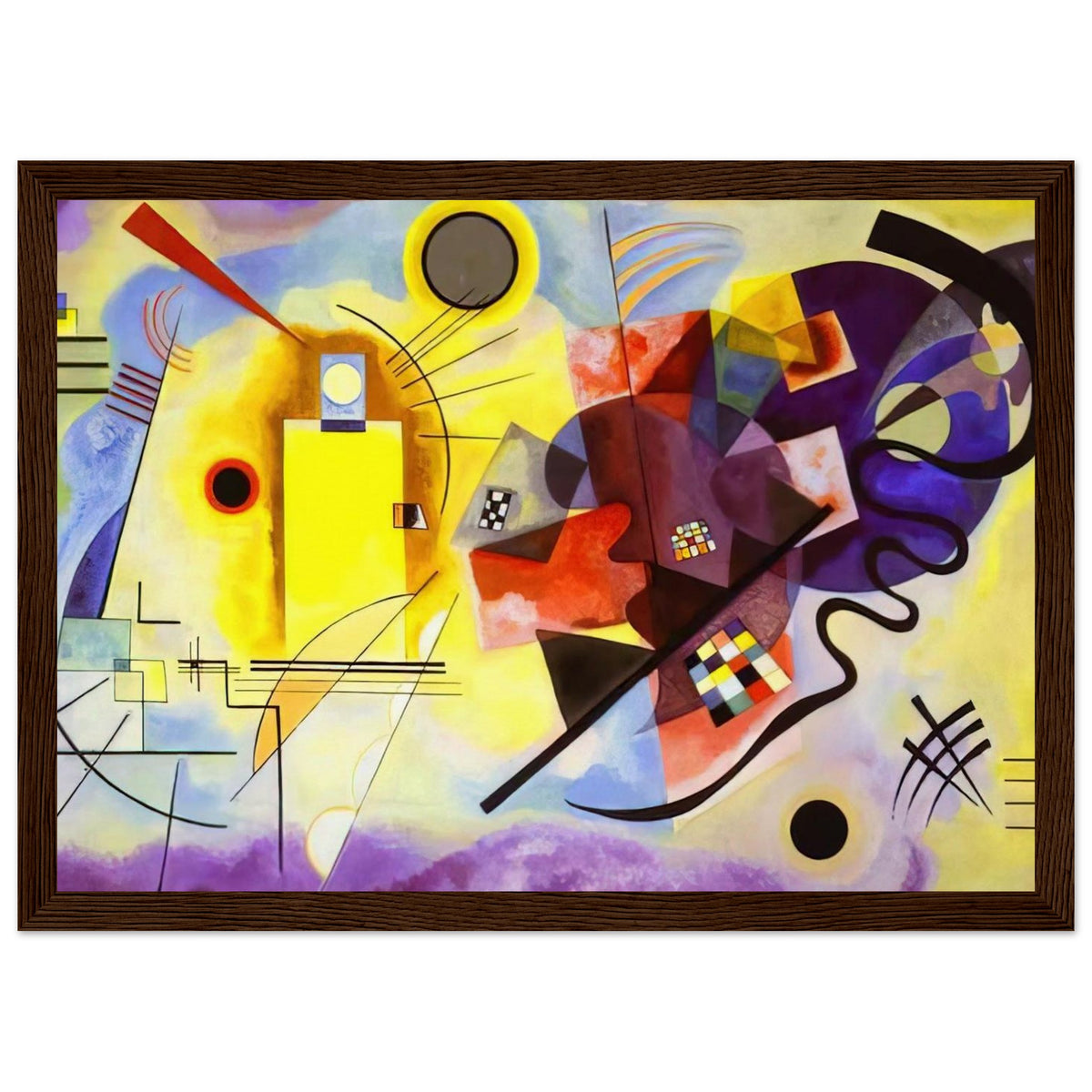 YELLOW RED BLUE 1925 Framed Poster | Wassily Kandinsky Framed Prints Wall Art | Wassily Kandinsky Shop
