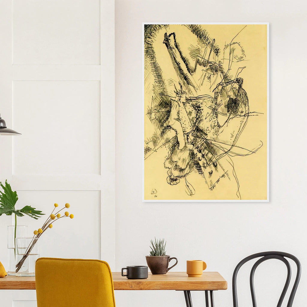 DRAWING FOR ETCHING II 1916 Framed Poster | Wassily Kandinsky Framed Prints Wall Art | Wassily Kandinsky Shop