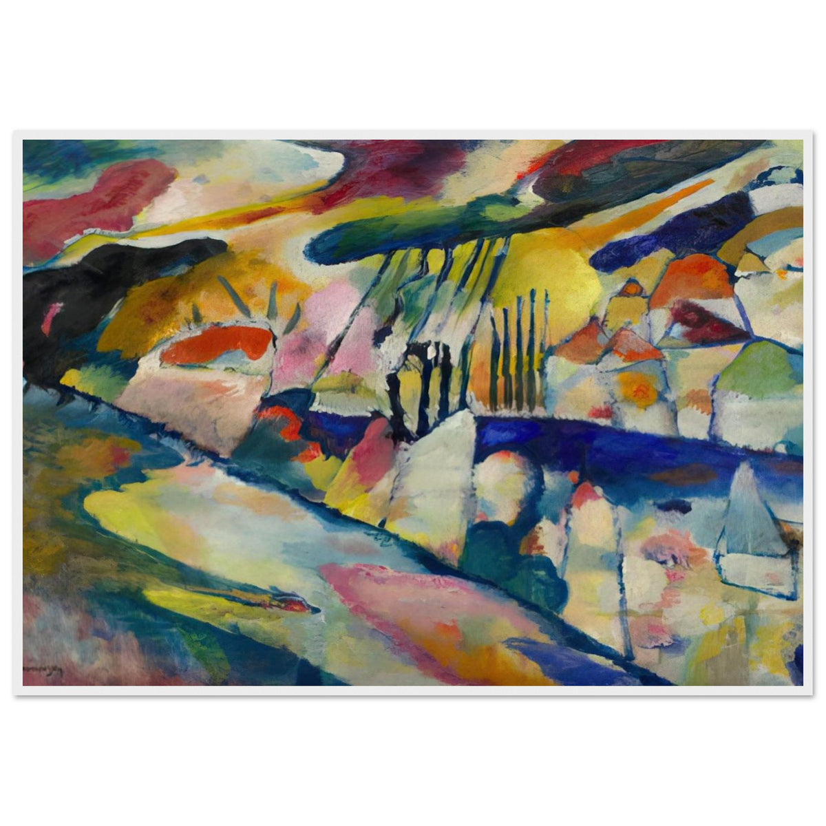 LANDSCAPE WITH RAIN 1913 Framed Poster | Wassily Kandinsky Framed Prints Wall Art | Wassily Kandinsky Shop