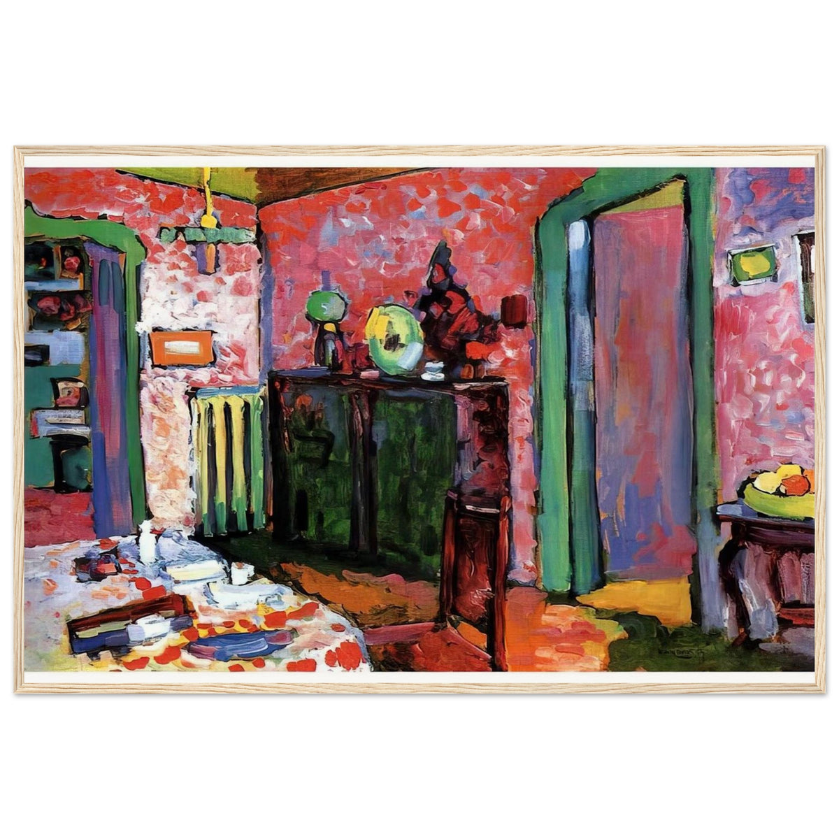 INTERIOR MY DINING ROOM 1909 Framed Poster | Wassily Kandinsky Framed Prints Wall Art | Wassily Kandinsky Shop