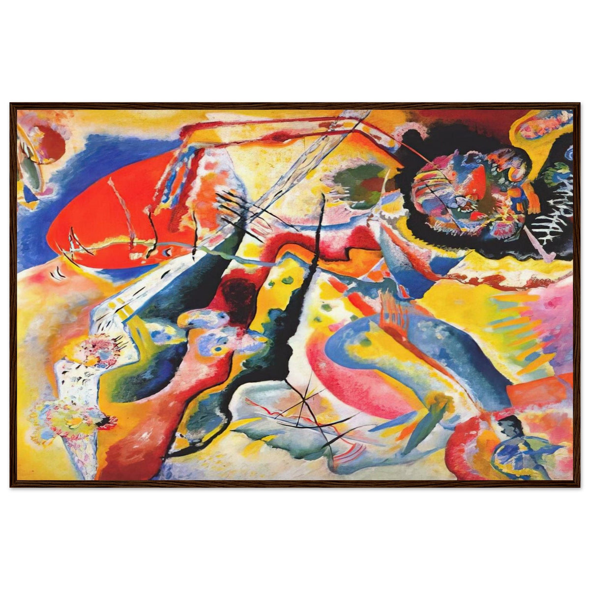 PAINTING WITH RED SPOT 1914 Framed Poster | Wassily Kandinsky Framed Prints Wall Art | Wassily Kandinsky Shop