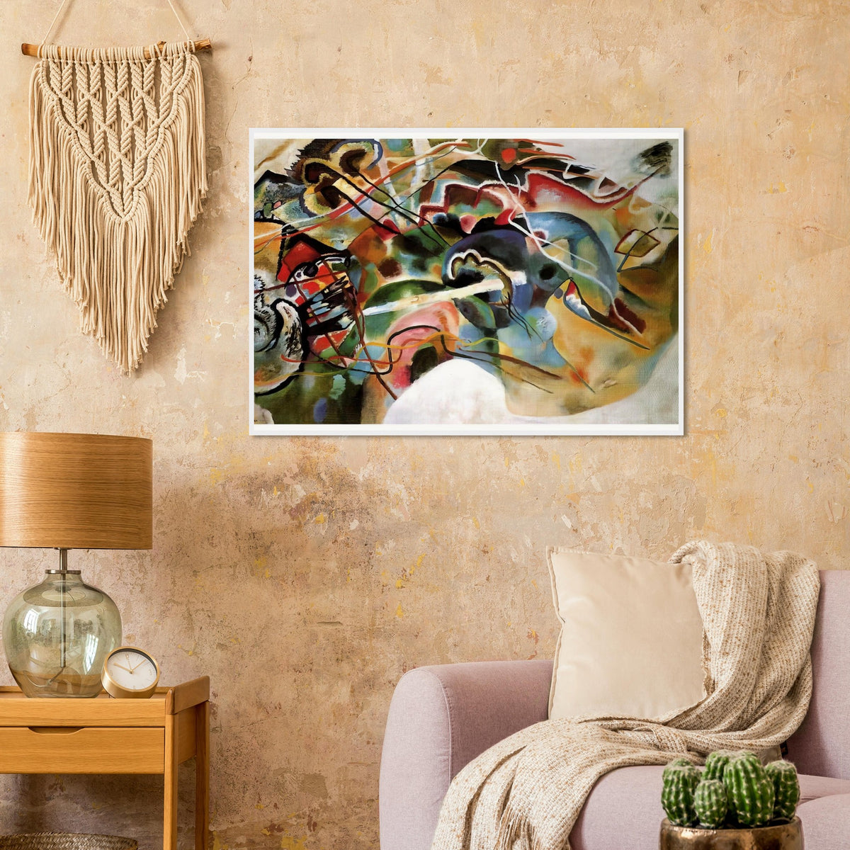PICTURE WITH A WHITE BORDER 1913 Framed Poster | Wassily Kandinsky Framed Prints Wall Art | Wassily Kandinsky Shop