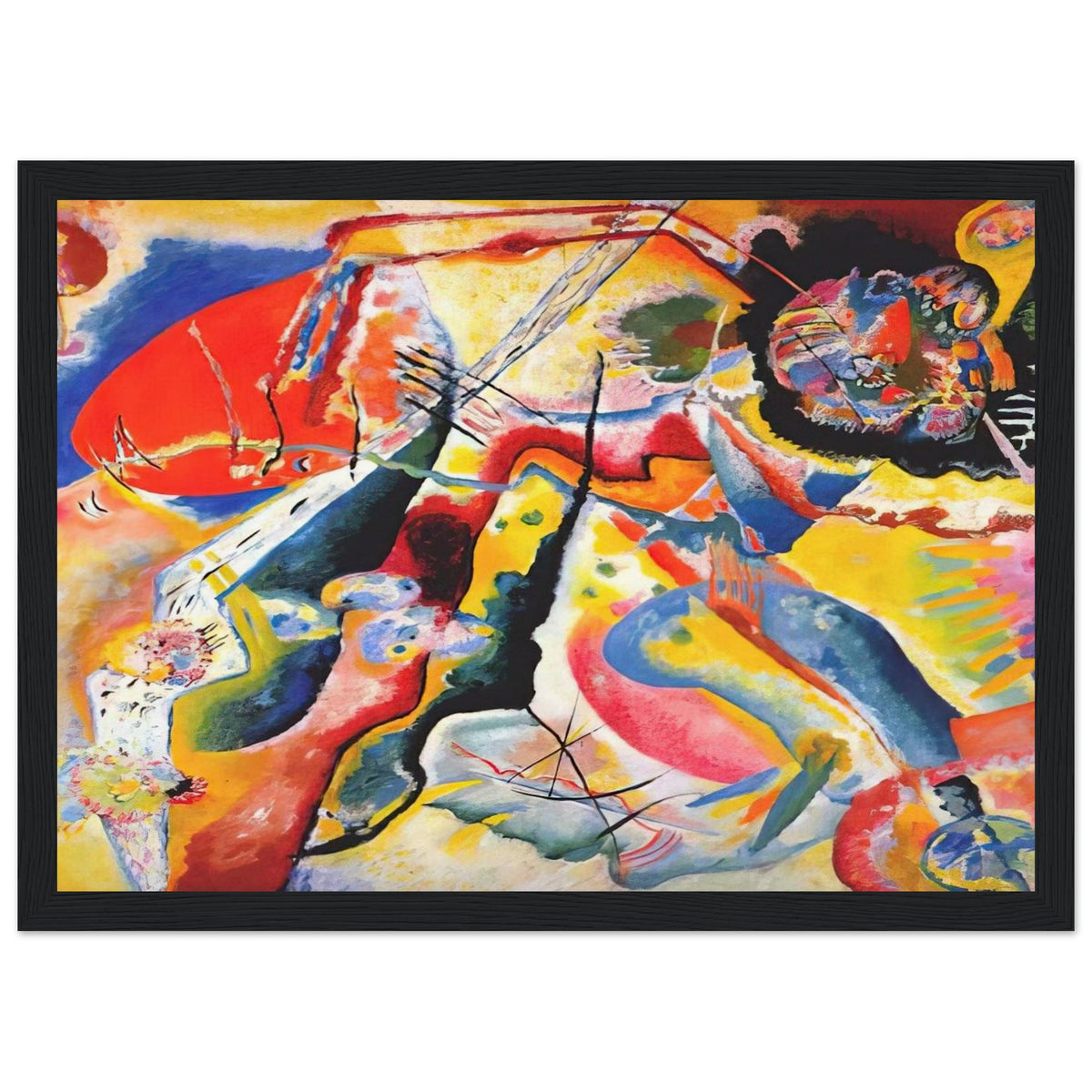 PAINTING WITH RED SPOT 1914 Framed Poster | Wassily Kandinsky Framed Prints Wall Art | Wassily Kandinsky Shop