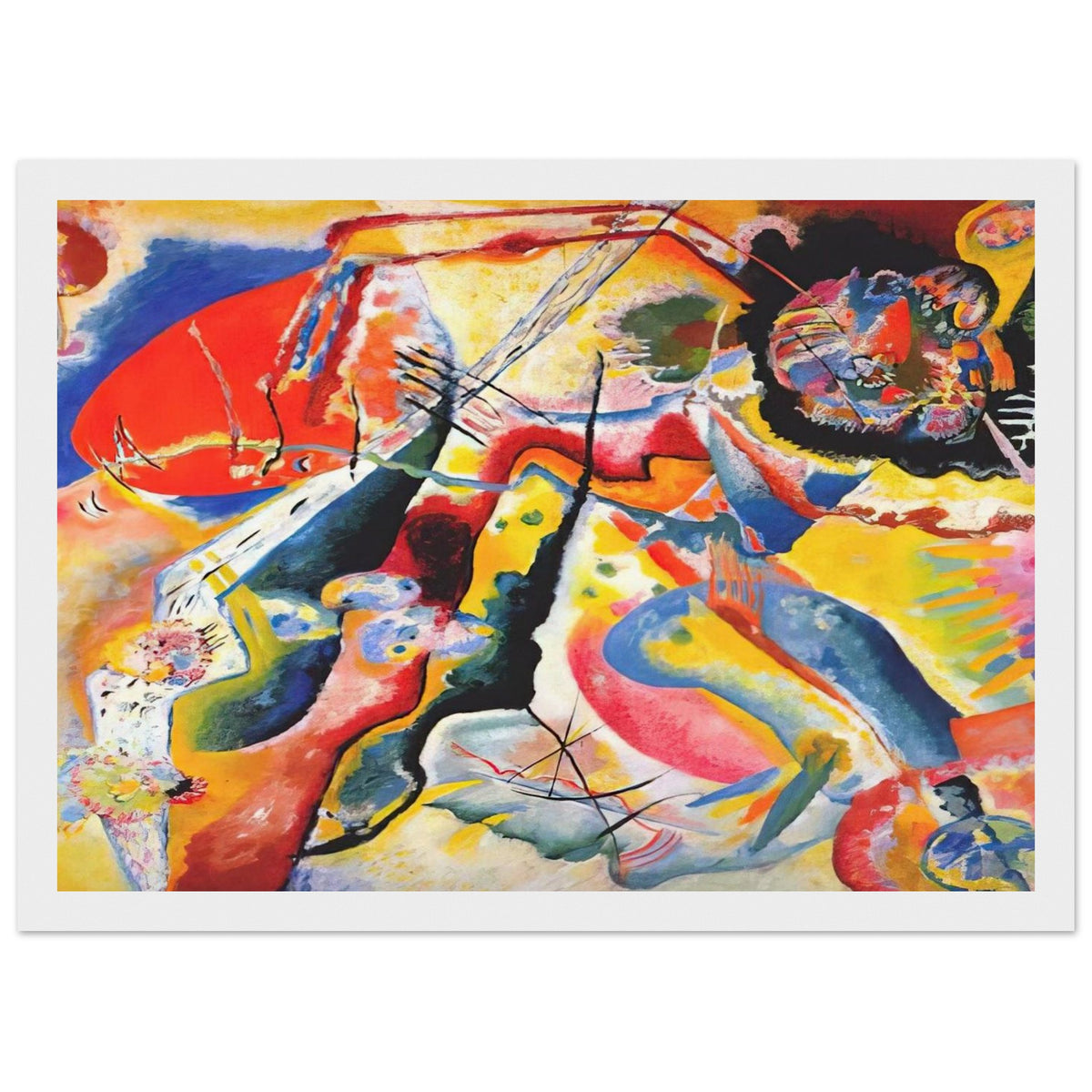 PAINTING WITH RED SPOT 1914 Framed Poster | Wassily Kandinsky Framed Prints Wall Art | Wassily Kandinsky Shop