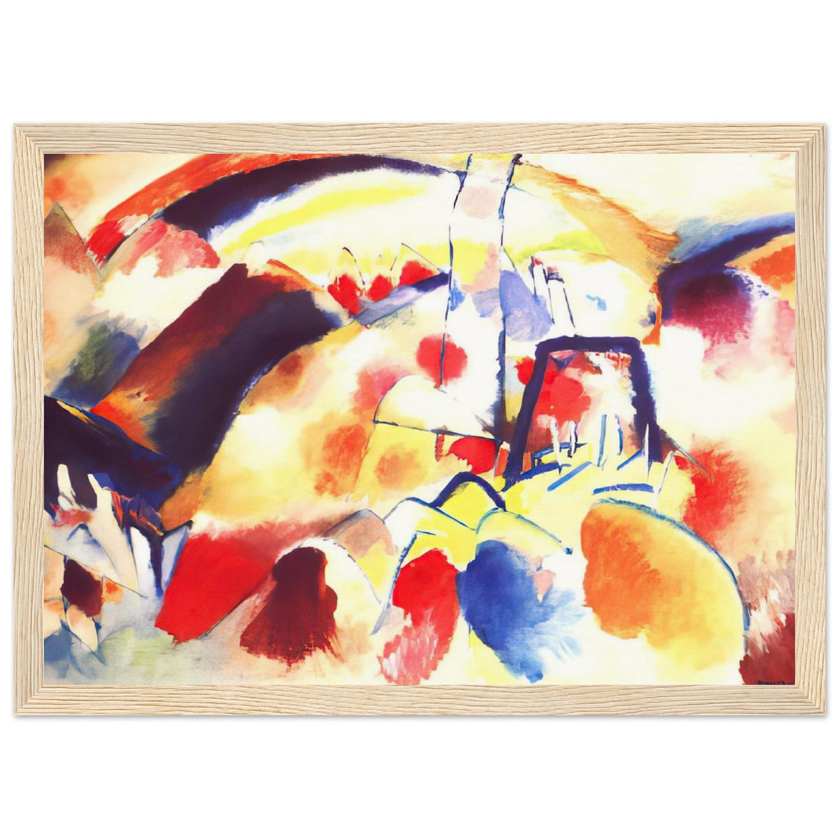 LANDSCAPE WITH RED SPOTS 1913 Framed Poster | Wassily Kandinsky Framed Prints Wall Art | Wassily Kandinsky Shop