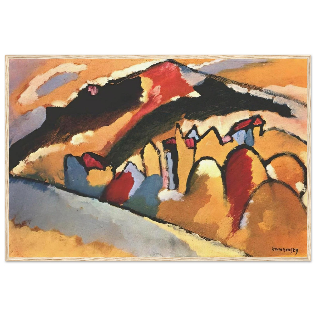 STUDY FOR AUTUMN 1909 Framed Poster | Wassily Kandinsky Framed Prints Wall Art | Wassily Kandinsky Shop