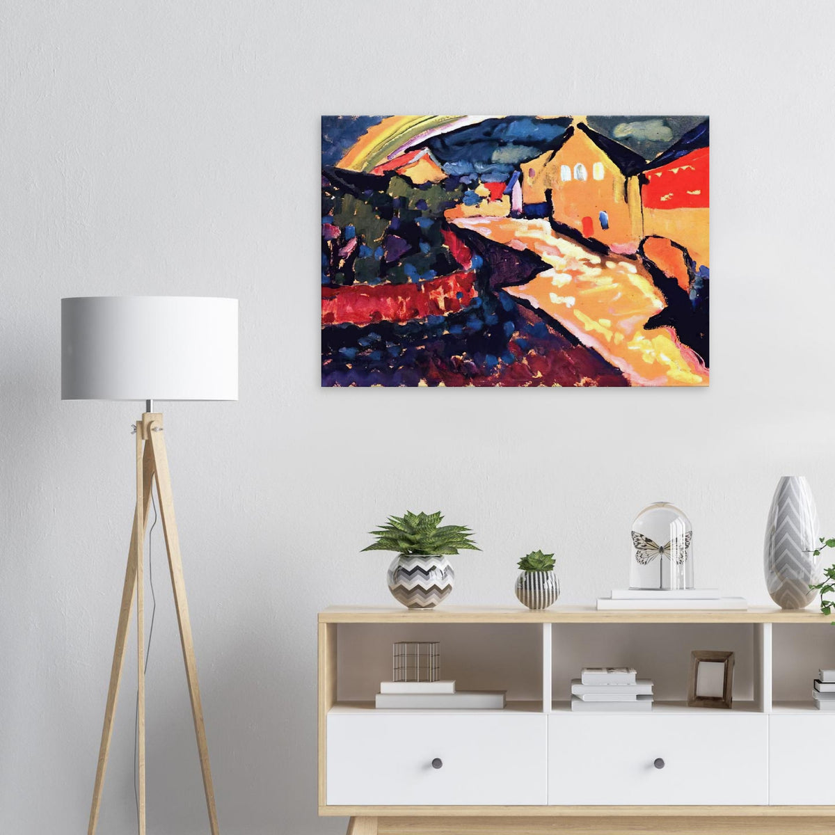 MURNAU WITH RAINBOW 1909 Canvas | Wassily Kandinsky Canvas | Wassily Kandinsky Shop