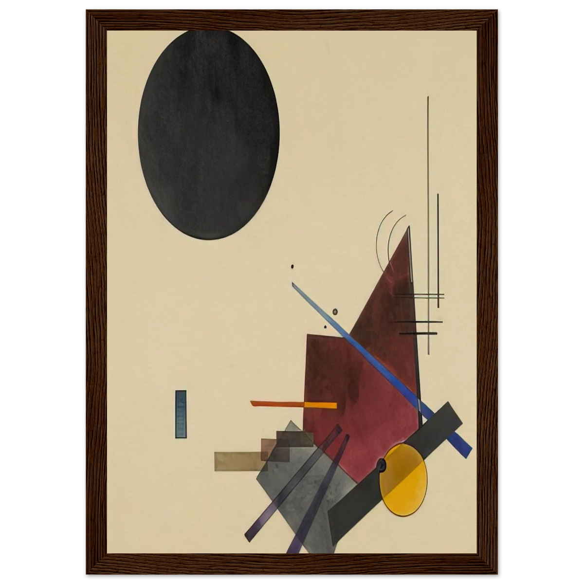 BLACK RELATIONSHIP 1924 Framed Poster | Wassily Kandinsky Framed Prints Wall Art | Wassily Kandinsky Shop