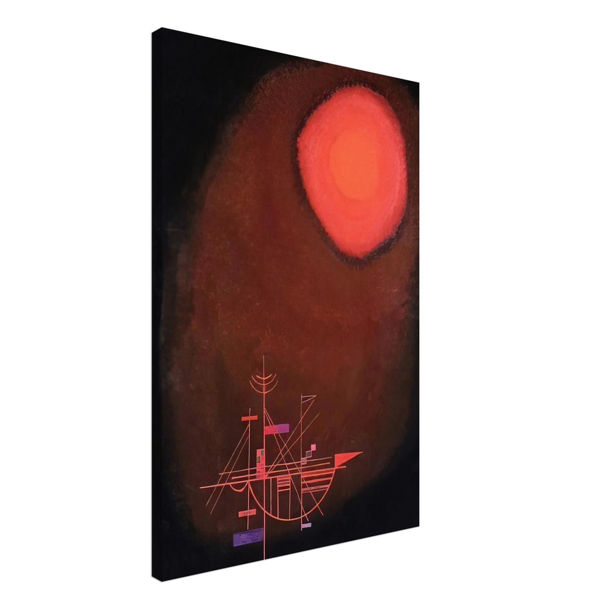 RED SUN AND SHIP Canvas | Wassily Kandinsky Canvas | Wassily Kandinsky Shop