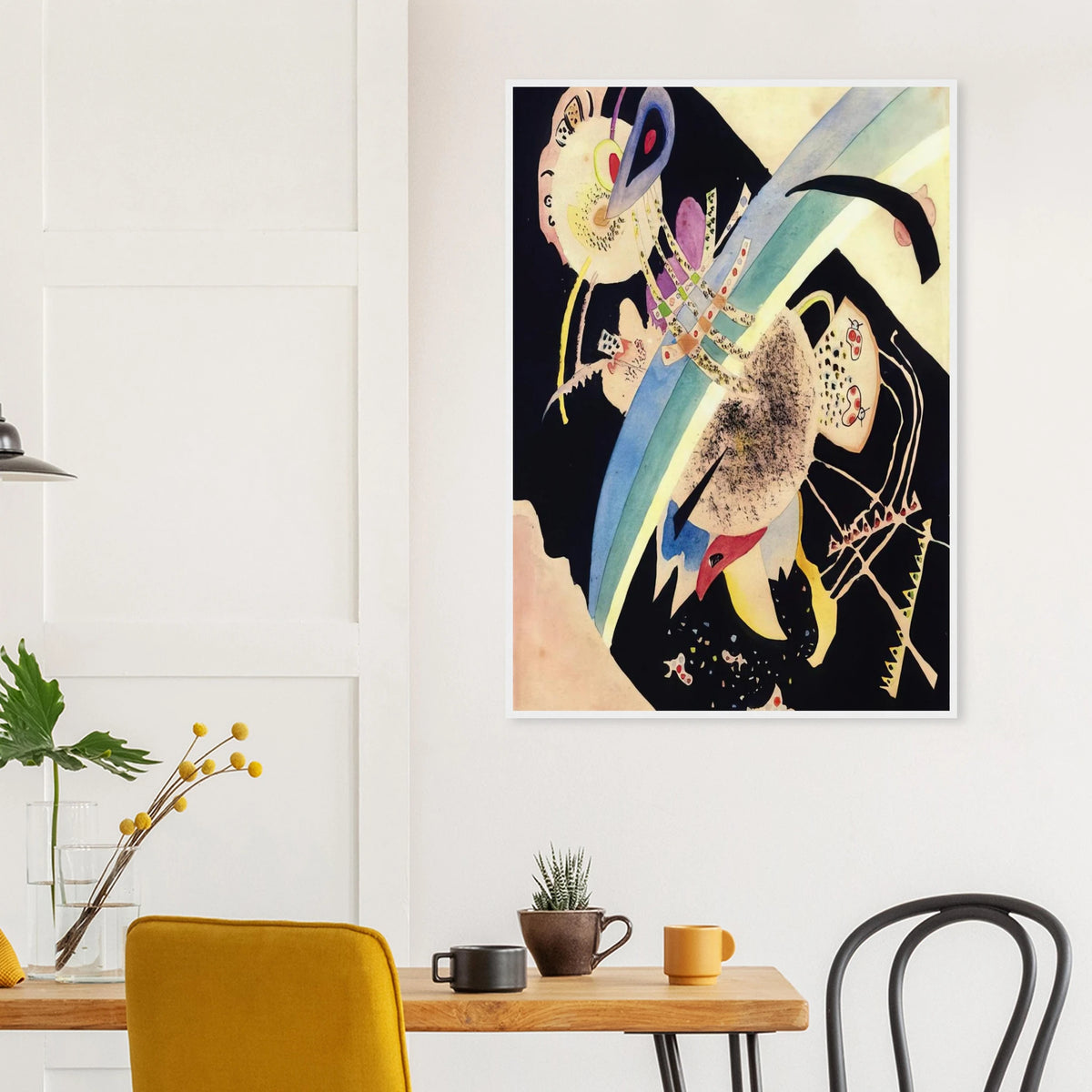 STUDY FOR CIRCLES ON BLACK 1921 Framed Poster | Wassily Kandinsky Framed Prints Wall Art | Wassily Kandinsky Shop