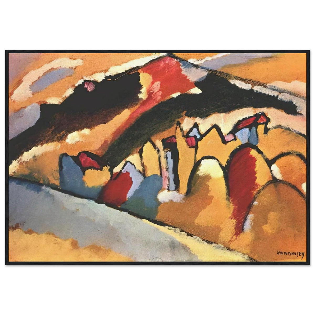 STUDY FOR AUTUMN 1909 Framed Poster | Wassily Kandinsky Framed Prints Wall Art | Wassily Kandinsky Shop