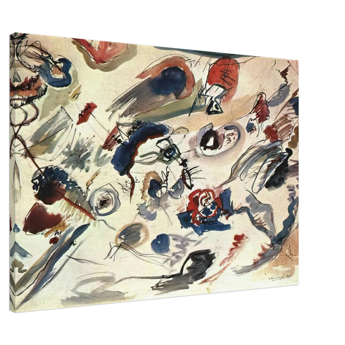 FIRST ABSTRACT WATERCOLOR 1910 Canvas | Wassily Kandinsky Canvas | Wassily Kandinsky Shop