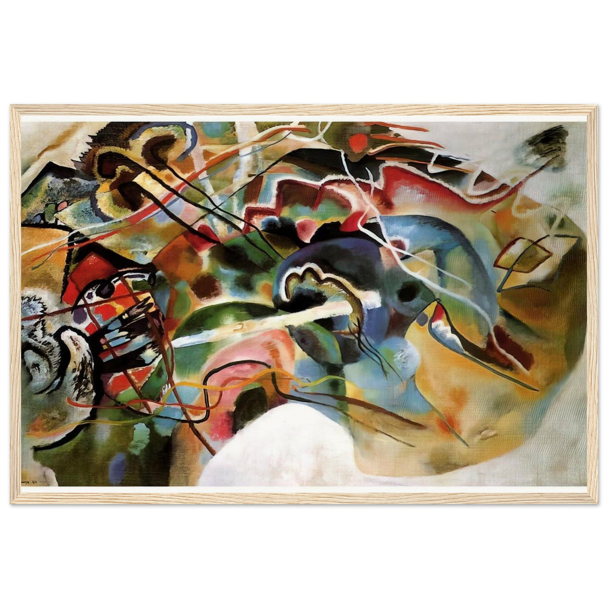 PICTURE WITH A WHITE BORDER 1913 Framed Poster | Wassily Kandinsky Framed Prints Wall Art | Wassily Kandinsky Shop