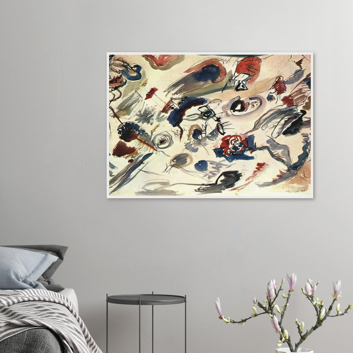 FIRST ABSTRACT WATERCOLOR 1910 Framed Poster | Wassily Kandinsky Framed Prints Wall Art | Wassily Kandinsky Shop