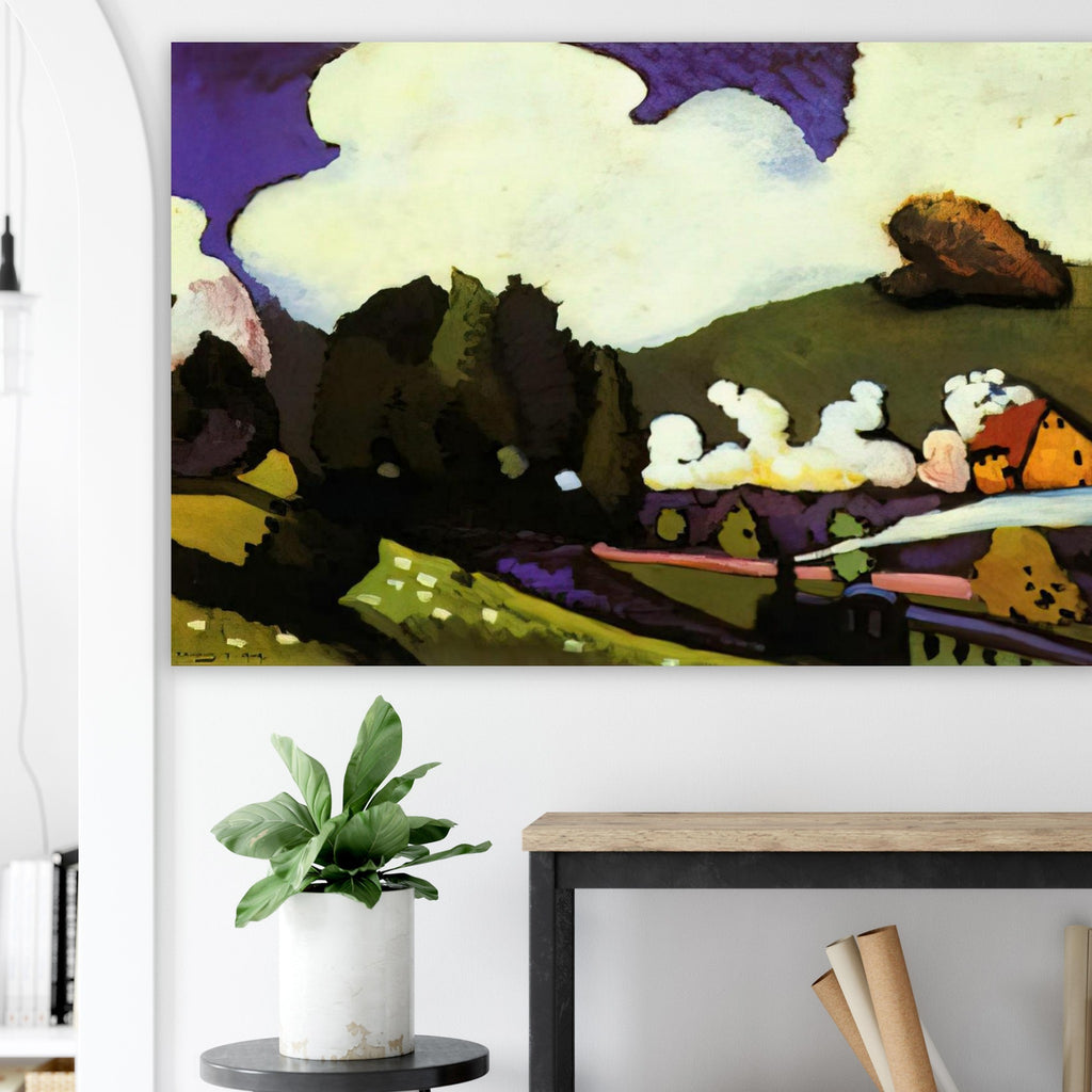 LANDSCAPE WITH A STEAM LOCOMOTIVE 1909 Poster | Wassily Kandinsky Poster | Wassily Kandinsky Shop